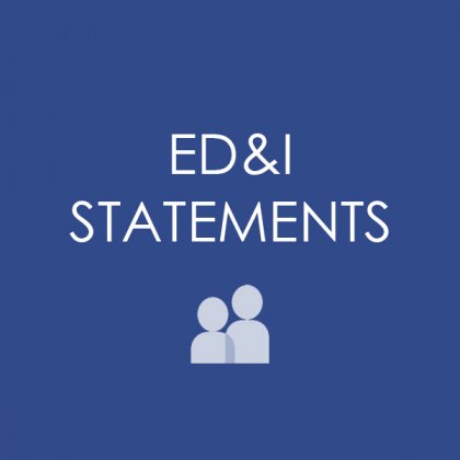 Equality Diversity Inclusion speakers statement written in text